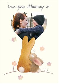 Tap to view Love You Mummy Watercolour Bunnies Mother's Day Photo Card