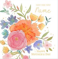 Tap to view Floral Square Personalised Mother's Day Card