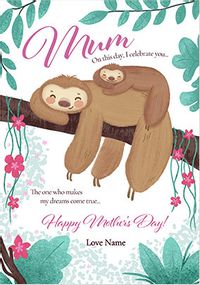 Tap to view Cute Sloths Happy Mother's Day Mum Card