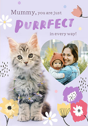 Rachael Mum Purrfect Mum Mother's Day Photo Card