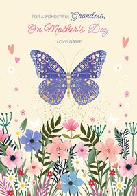 Tap to view Wonderful Grandma on Mother's Day Butterfly Card