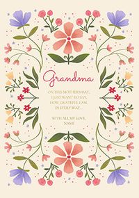 Tap to view Floral Border Grandma Verse Mother's Day Card