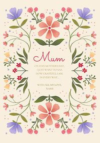 Tap to view Floral Border Mum Verse Mother's Day Card