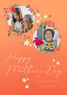 Wonderful Nanny 2 Photo Mother's Day Card