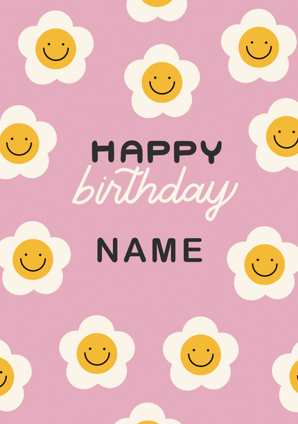 Happy Daisies Birthday Card
