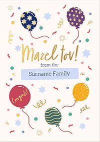 Tap to view Mazel Tov From The Family Personalised Card