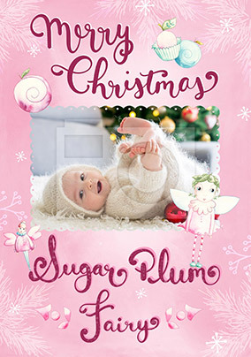 Sugar Plum Fairy Photo Christmas Card