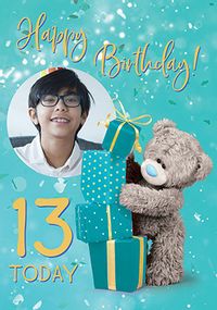 Tap to view Me To You Blue Age 13 Birthday Photo Card