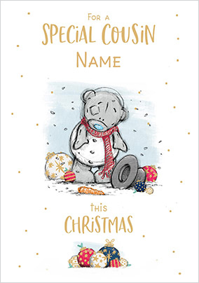 Me To You - Cousin Christmas Personalised Card