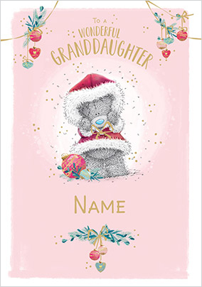 Me To You - Granddaughter Christmas Personalised Card