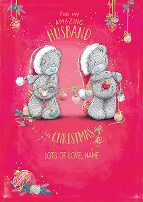 Me To You - Husband Christmas Personalised Card