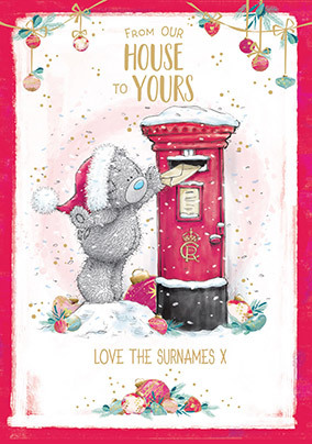 Our House to Yours Christmas Personalised Card