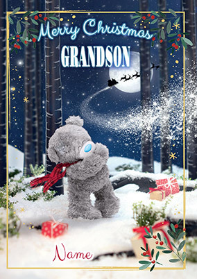Me To You - Christmas Grandson Personalised Card