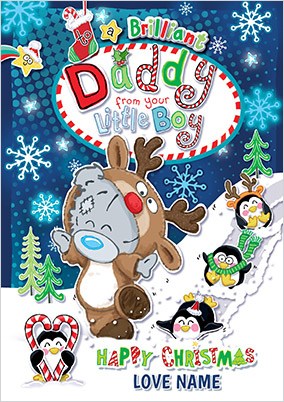 Me To You Dinky -Daddy Christmas Personalised Card