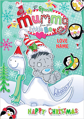 Me to You Dinky - Christmas Mummy Personalised Card