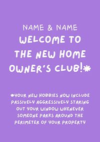 Tap to view New Home Owners Club Card