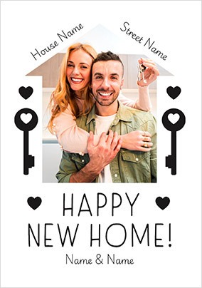 Happy New Home Keys Photo Upload Card