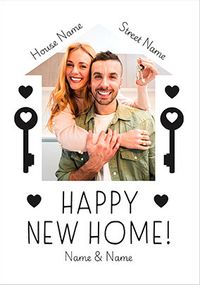 Tap to view Happy New Home Keys Photo Upload Card