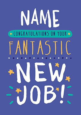 New Job Congratulations Personalised Card