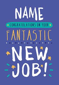 Tap to view New Job Congratulations Personalised Card