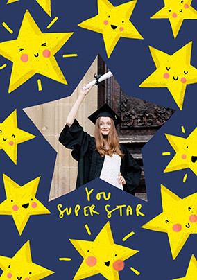 Congratulations Superstar Photo Upload Graduation Card