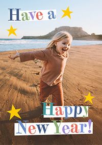 Tap to view Happy New Year Colourful Photo Card