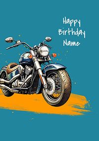 Tap to view Motorbike Personalised Birthday Card