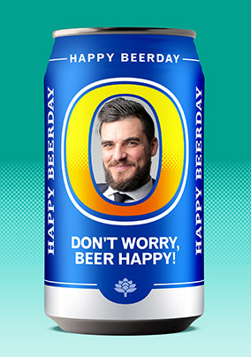 Happy Beerday Photo Upload Card