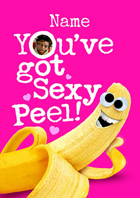 Sexy Peel Photo Valentine's Day Card