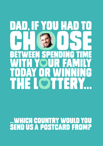 Dad Choose Photo Father's Day Card