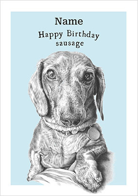 Happy Birthday Sausage Dog Card