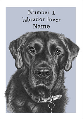 Number 1 Labrador Lover Birthday Card