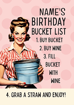 Birthday Bucket List Card