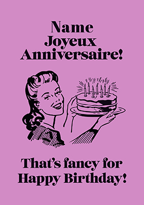 Joyeux Anniversaire Birthday Card