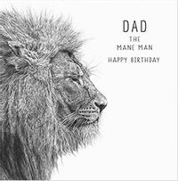 Tap to view Dad The Mane Man Square Birthday Card