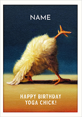 Yoga Chick Birthday Card