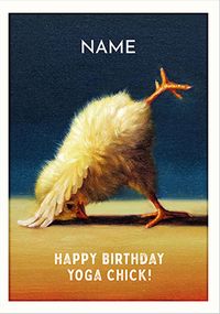 Tap to view Yoga Chick Birthday Card