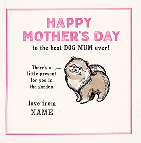 Best Dog Mum Square Mother's Day Card