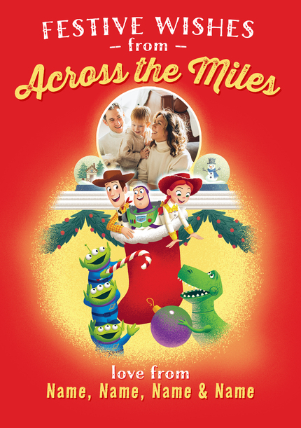 Toy Story Across The Miles Christmas Photo Card