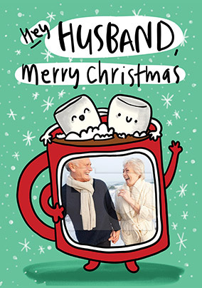 Husband Hot Chocolate Photo Christmas Card