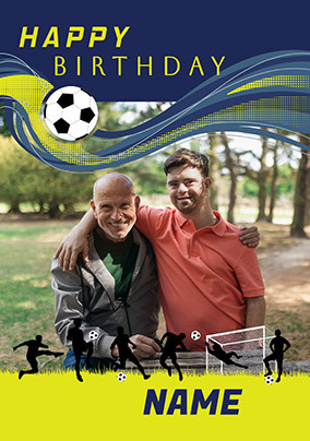 Football Photo Upload Birthday Card