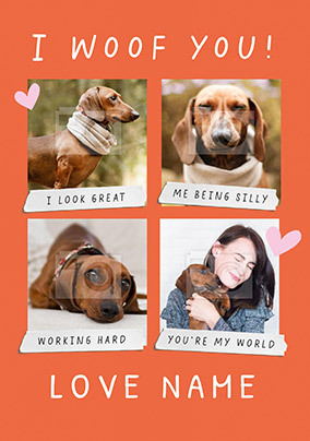 I Woof You Photo Card