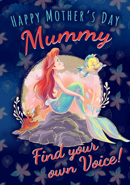 The Little Mermaid - Personalised Mother's Day Mummy Card