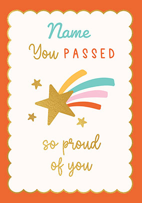 You Passed Personalised Congratulations Card