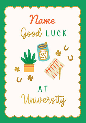 Good Luck at University Personalised Card