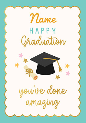 Happy Graduation Personalised Congratulations Card