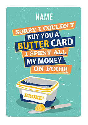 Butter Birthday Card