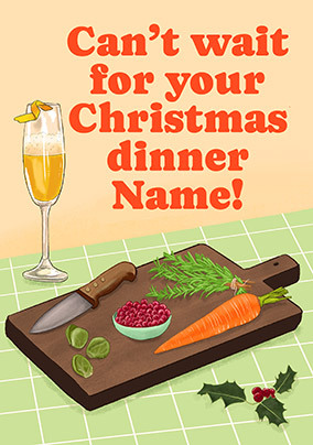Christmas Dinner Funny Personalised Card