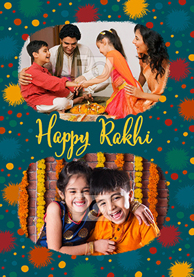 Spotty Rakhi Photo Card