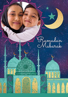 Ramadan Mubarak Moonlight Photo Card